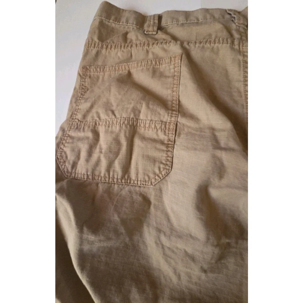 Ridgecut Toughwear Men’s Cargo Work Shorts 42 Outdoor Khaki Hiking 100% Cotton
